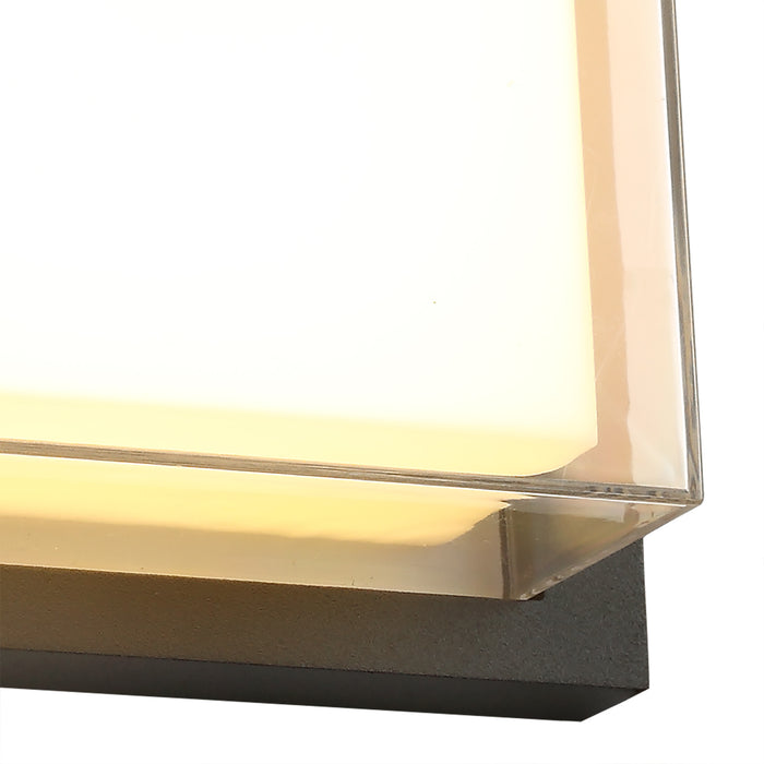 Regal Lighting SL-1671 1 Light Outdoor Wall Light Anthracite With Opal Acrylic Diffuser IP65