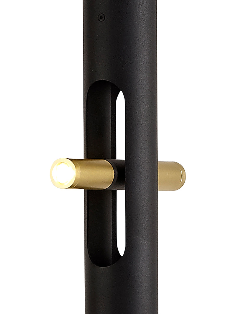 Regal Lighting SL-1782 6 Light LED Floor Lamp Sand Black And Gold