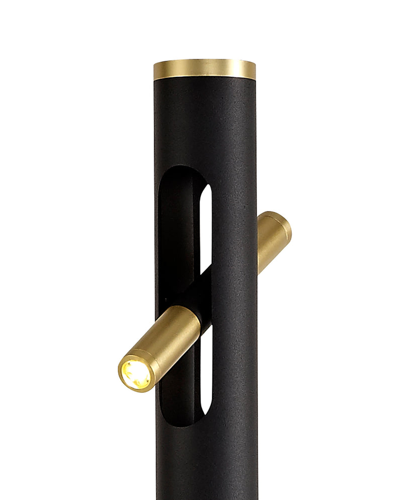 Regal Lighting SL-1782 6 Light LED Floor Lamp Sand Black And Gold