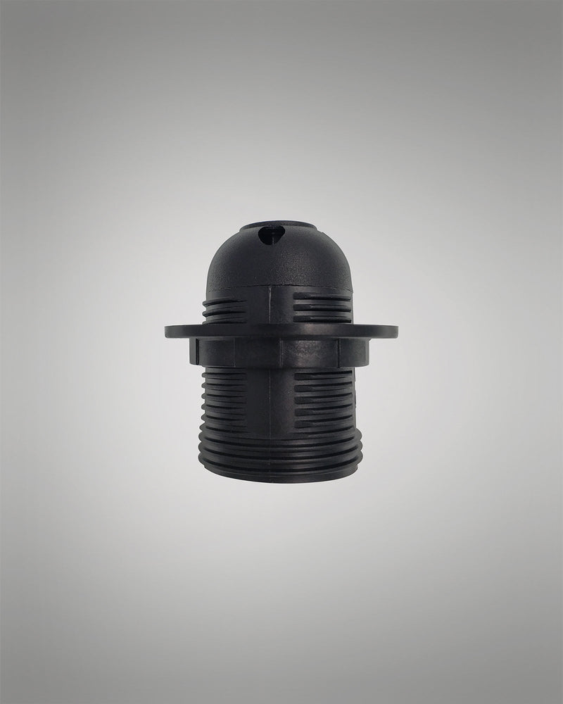 Deco Additions E27 Black Continental Lampholder With Shade Ring • D0486