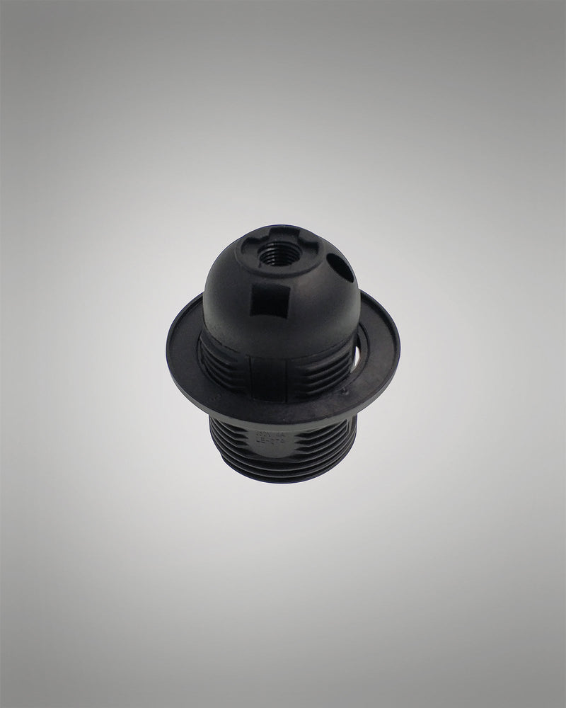 Deco Additions E27 Black Continental Lampholder With Shade Ring • D0486