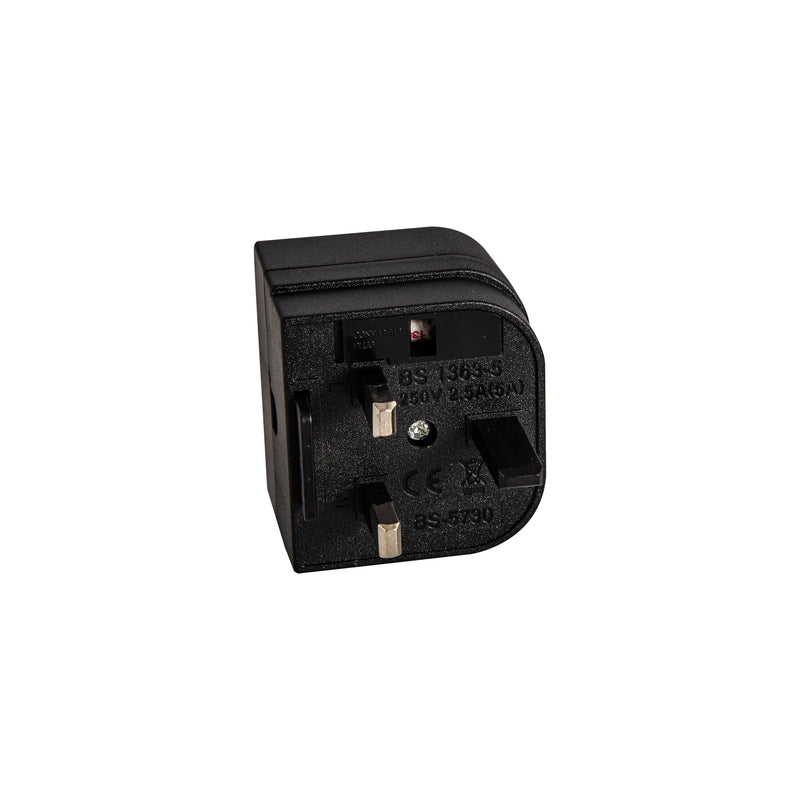 Deco Additions 3A EU-UK Black Plug Converter • D0709