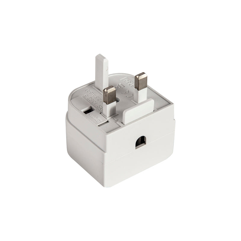 Deco Additions 3A EU-UK White Plug Converter • D0710