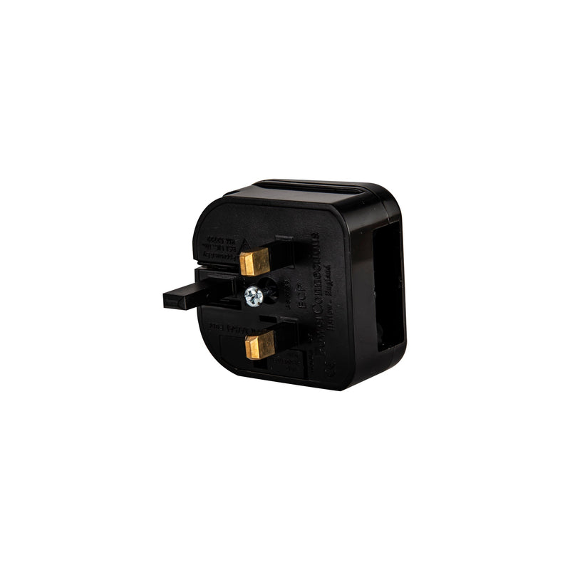 Deco Additions 3A EU-UK Black Flip Model Plug Converter • D0711