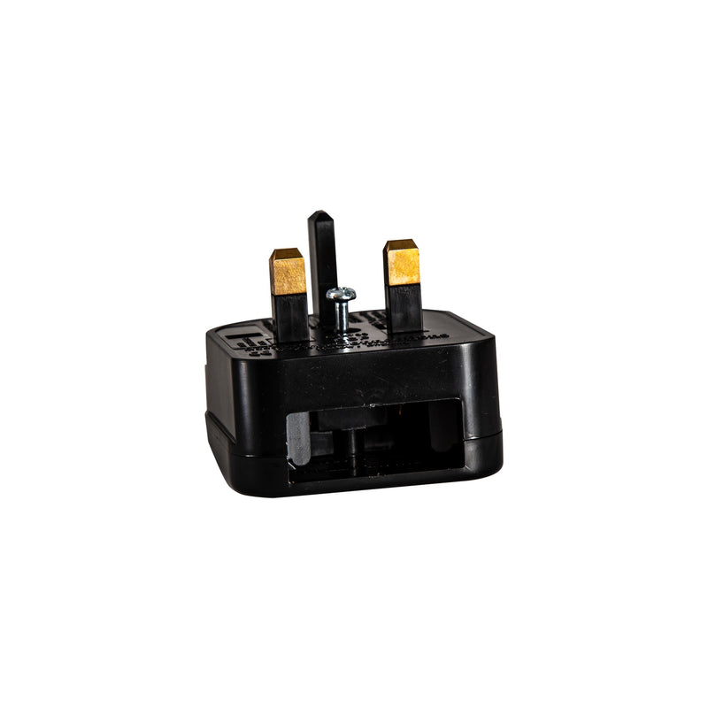 Deco Additions 3A EU-UK Black Flip Model Plug Converter • D0711
