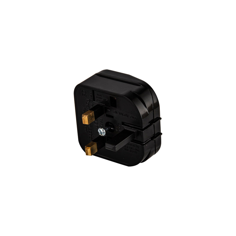 Deco Additions 3A EU-UK Black Flip Model Plug Converter • D0711