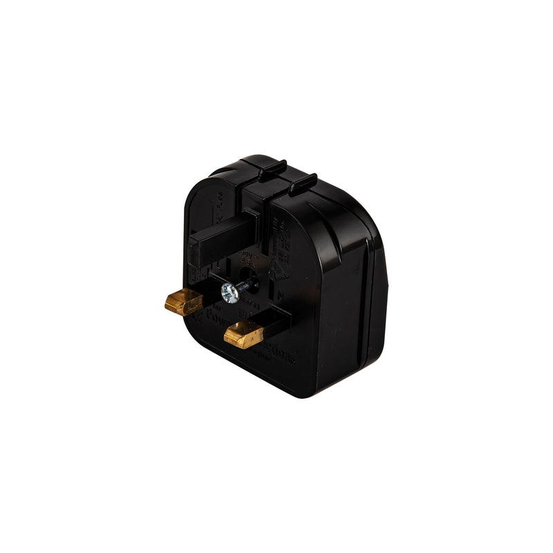 Deco Additions 3A EU-UK Black Flip Model Plug Converter • D0711