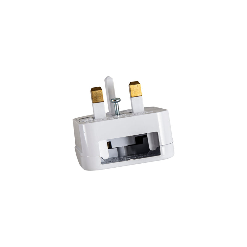Deco Additions 3A EU-UK White Flip Model Plug Converter • D0712