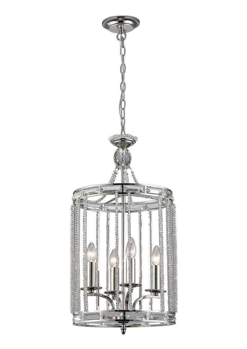 Diyas  Adina Pendant 4 Light E14 Polished Nickel/Crystal • IL31666