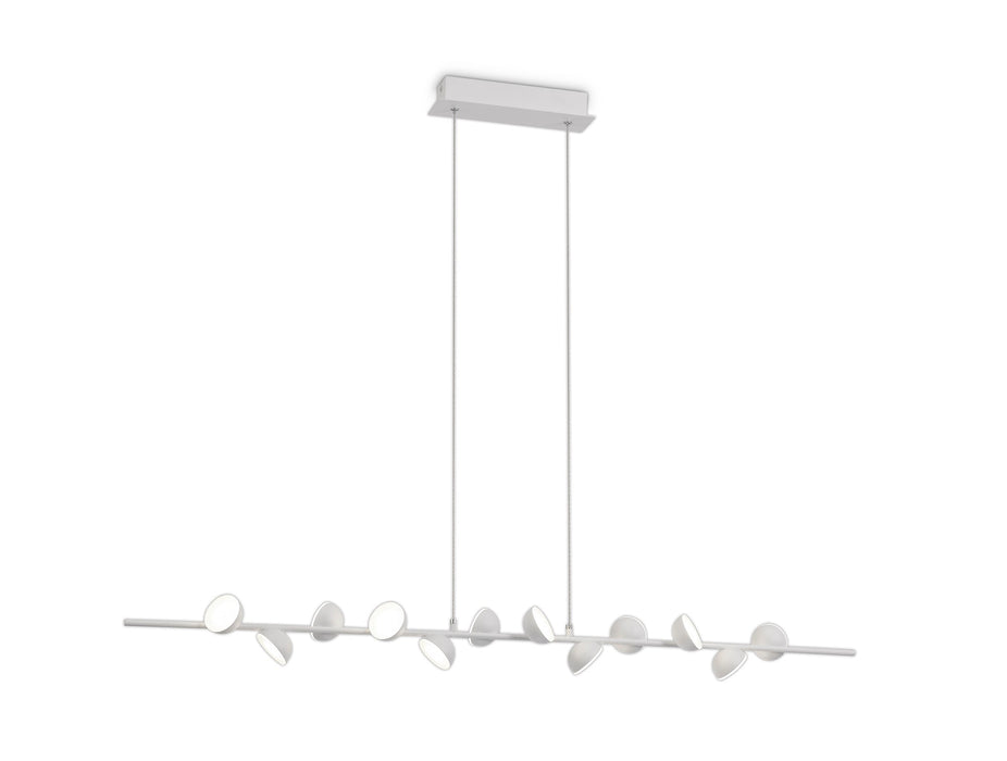 Mantra M6262 Adn 12 Light Linear Pendant 100cm, 36W LED, 3000K, 1980lm, White, 3yrs Warranty • M6262