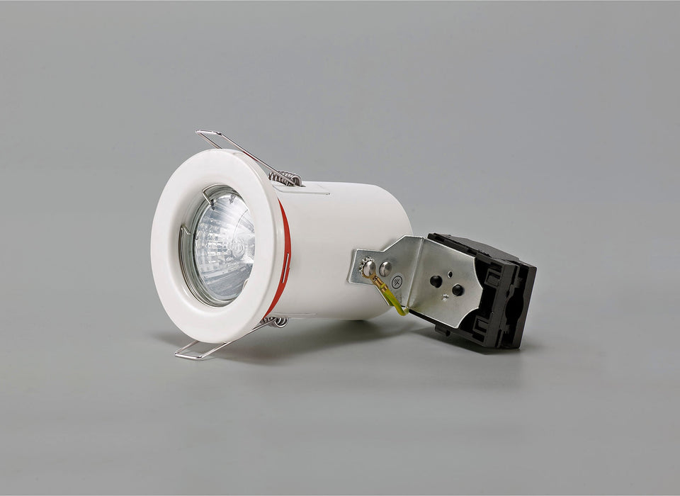 Deco Agni GU10 Fixed Fire Rated Downlight, White, Cut Out: 68mm • D0437