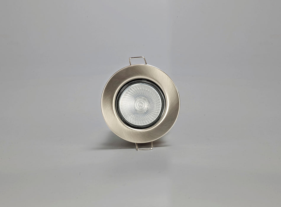 Deco Agni GU10 Fixed Fire Rated Downlight, Satin Nickel, Cut Out: 68mm • D0438