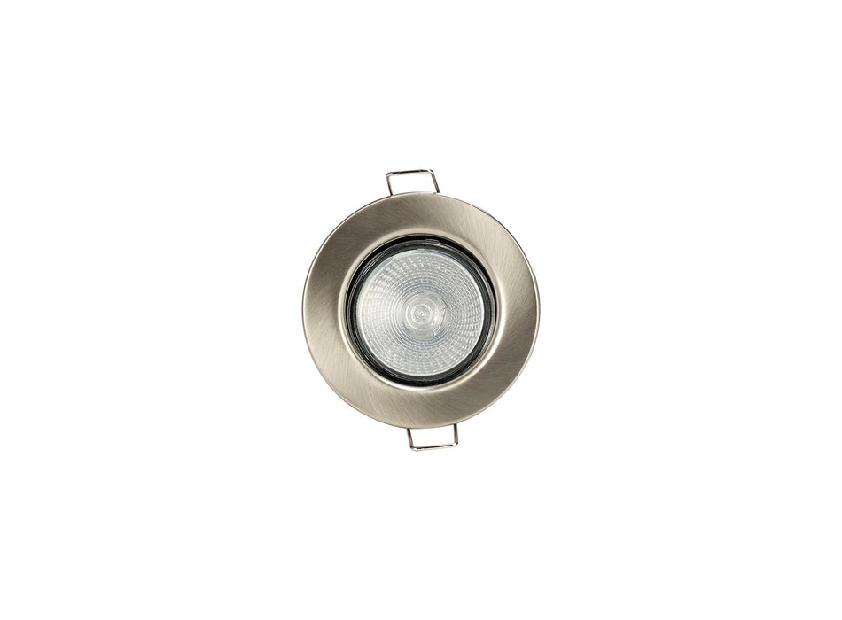 Deco Agni GU10 Fixed Fire Rated Downlight, Satin Nickel, Cut Out: 68mm • D0438