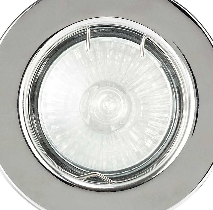 Deco Agni GU10 Fixed Fire Rated Downlight, Polished Chrome, Cut Out: 68mm • D0439