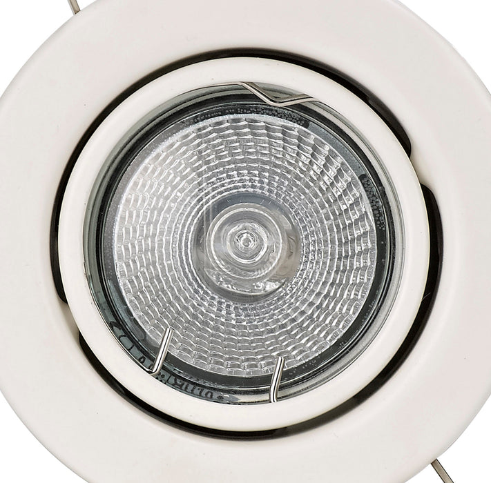 Deco Agni GU10 Adjustable Fire Rated Downlight, White, Cut Out: 75mm • D0440