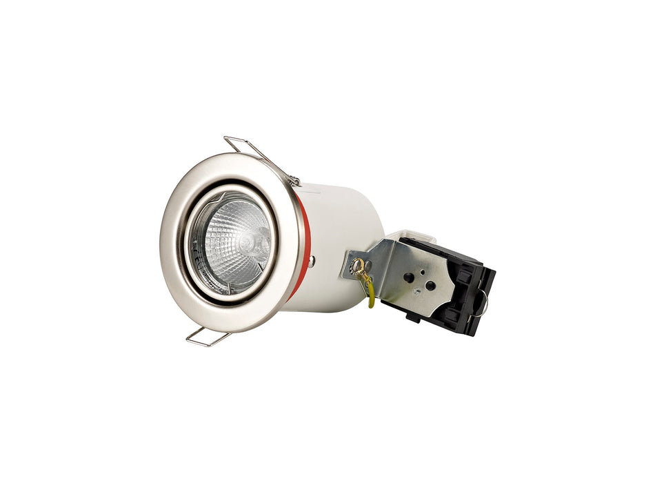 Deco Agni GU10 Adjustable Fire Rated Downlight, Satin Nickel, Cut Out: 75mm • D0441