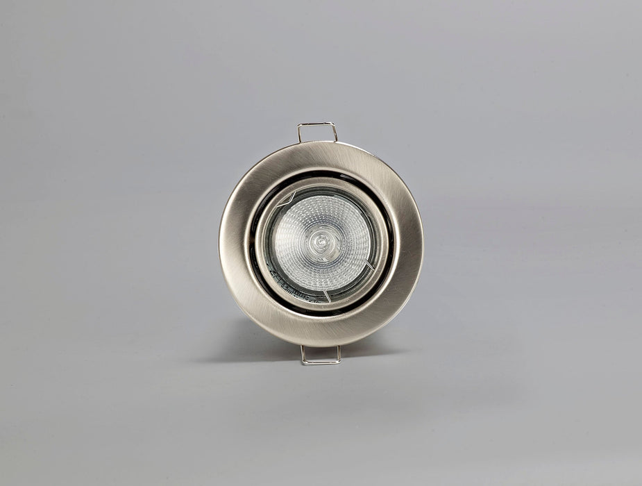 Deco Agni GU10 Adjustable Fire Rated Downlight, Satin Nickel, Cut Out: 75mm • D0441