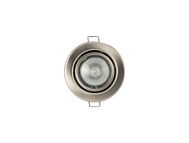 Deco Agni GU10 Adjustable Fire Rated Downlight, Satin Nickel, Cut Out: 75mm • D0441
