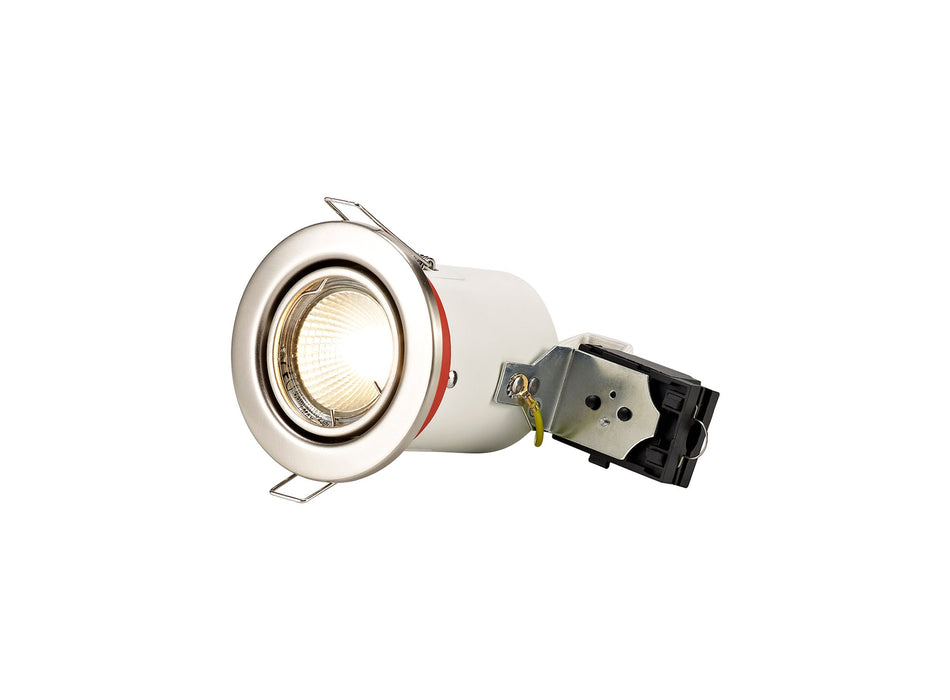 Deco Agni GU10 Adjustable Fire Rated Downlight, Satin Nickel, Cut Out: 75mm • D0441