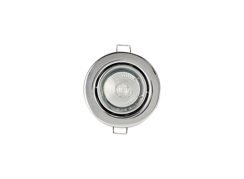 Deco Agni GU10 Adjustable Fire Rated Downlight, Polished Chrome, Cut Out: 75mm • D0442
