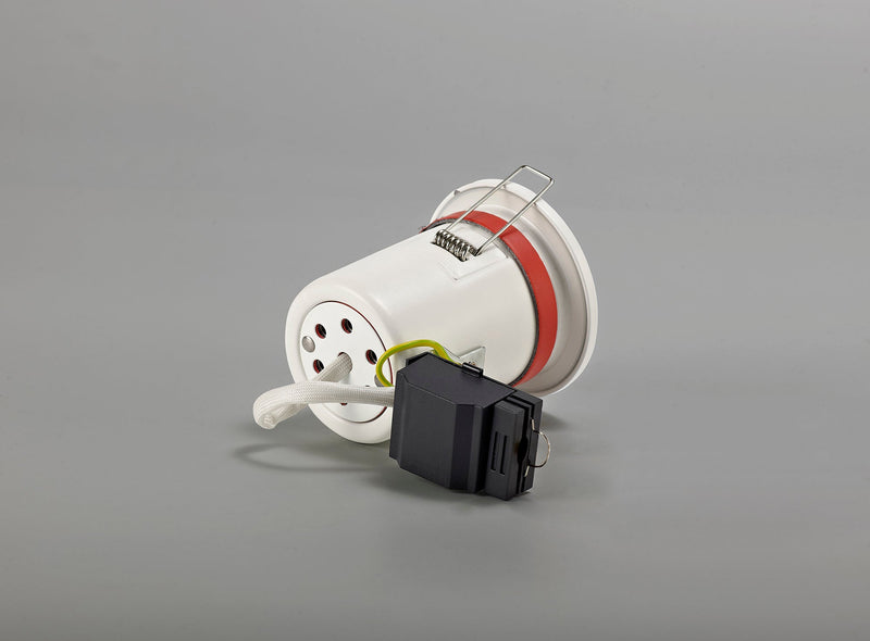 Deco Agni GU10 Fixed Fire Rated Downlight, White, IP65, Cut Out: 75mm • D0443