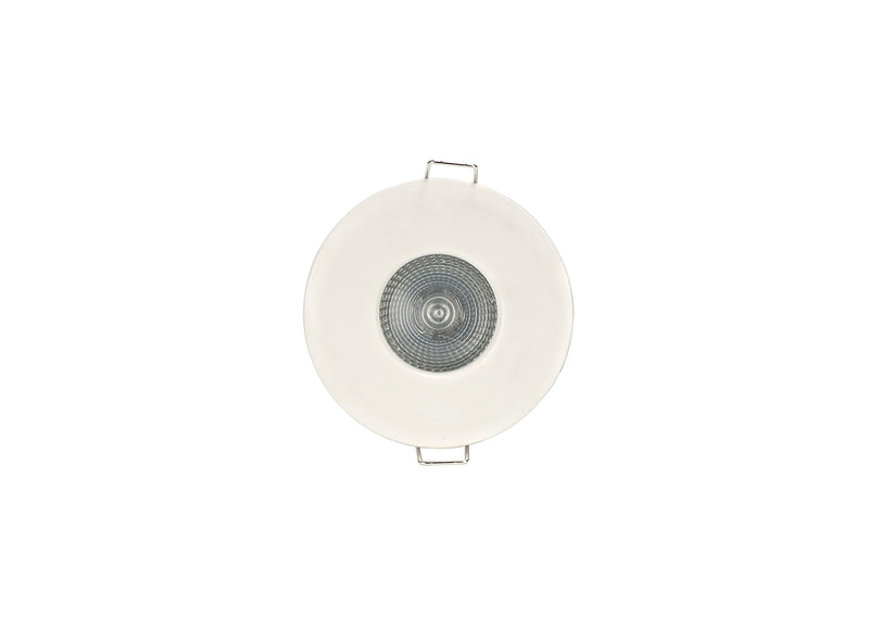 Deco Agni GU10 Fixed Fire Rated Downlight, White, IP65, Cut Out: 75mm • D0443