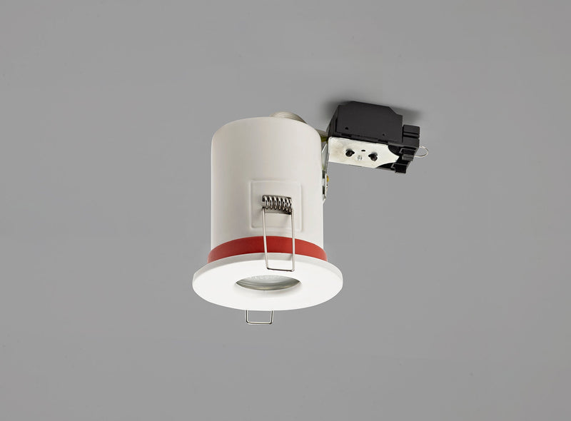 Deco Agni GU10 Fixed Fire Rated Downlight, White, IP65, Cut Out: 75mm • D0443