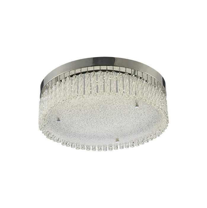Diyas Aiden Large Round Ceiling 21W 1900lm LED 4200K Polished Chrome/Glass, 3yrs Warranty • IL80055