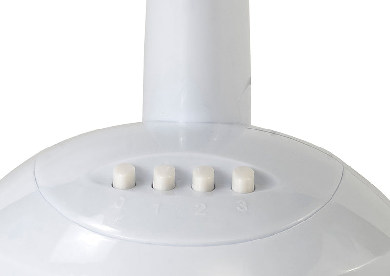 Deco Airo 40W 12", 3 Speed Oscillating Desk Fan, White • D0433