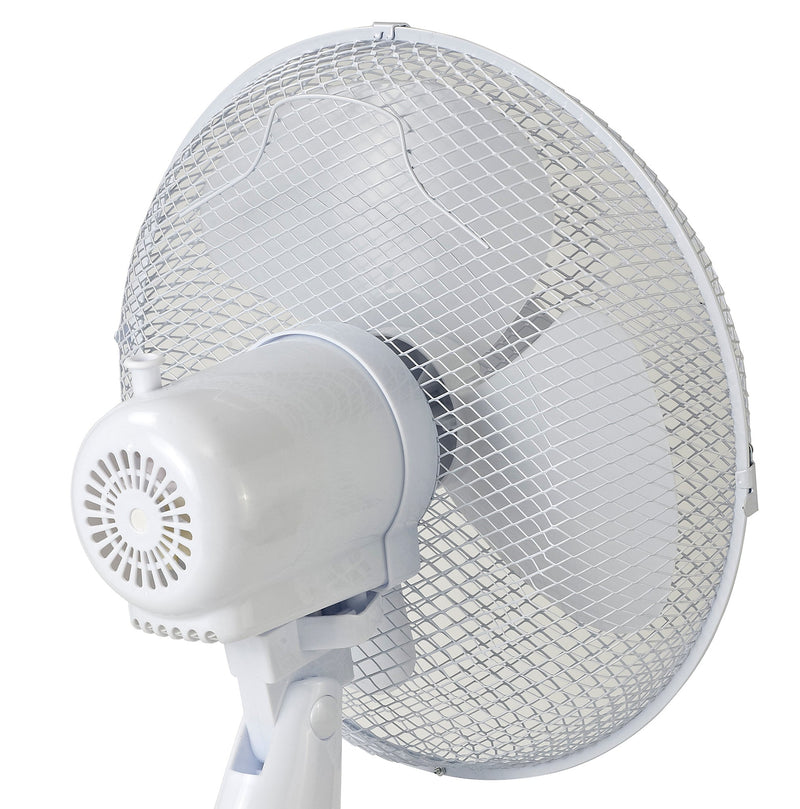 Deco Airo 40W 12", 3 Speed Oscillating Desk Fan, White • D0433