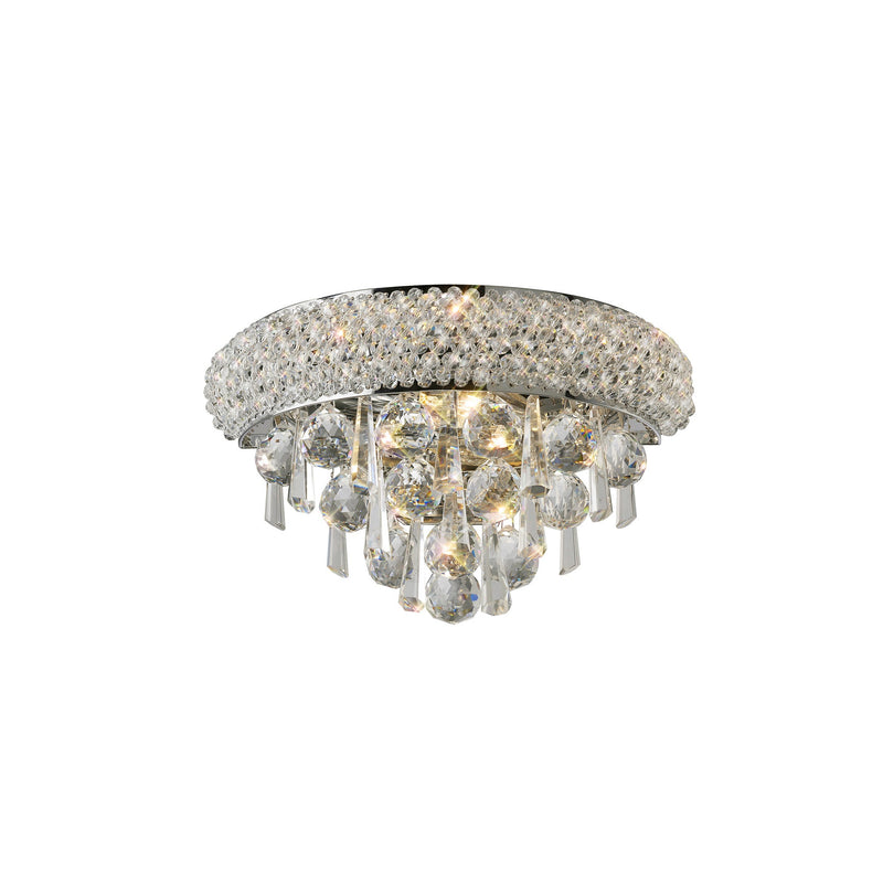 Diyas Alexandra Wall Lamp Small 2 Light E14 Polished Chrome/Crystal • IL31440