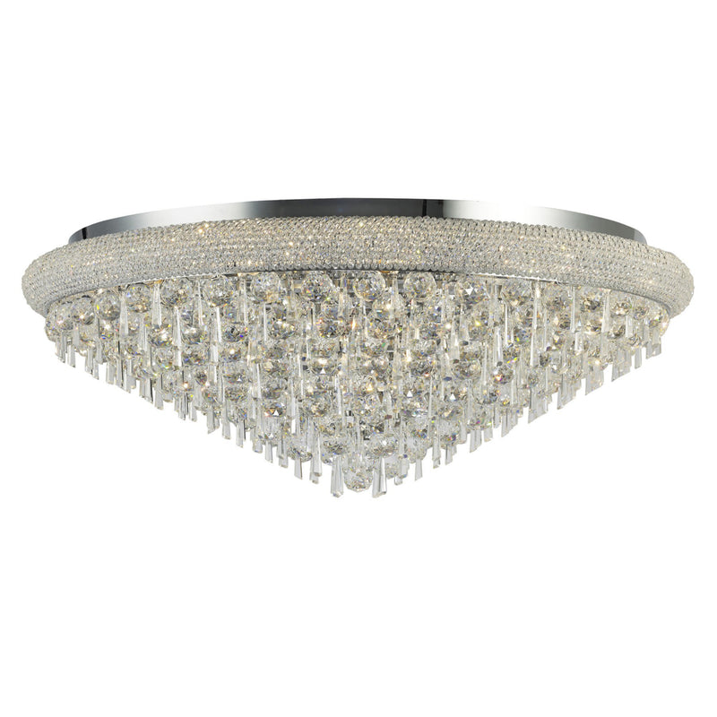 Diyas Alexandra Ceiling 18 Light E14 Polished Chrome/Crystal Item Weight: 37.3kg • IL31449
