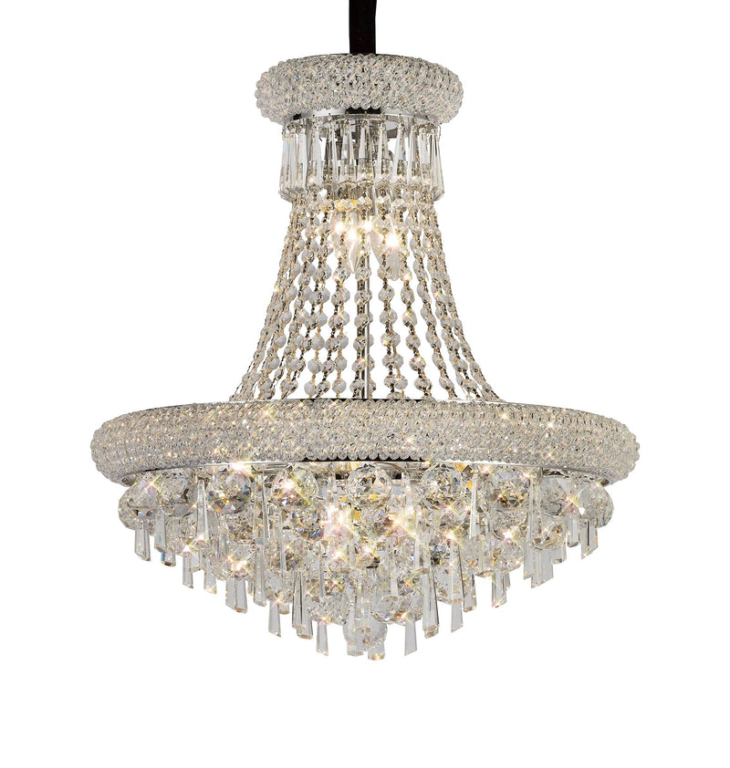 Diyas Alexandra Pendant 9 Light E14 Polished Chrome/Crystal • IL31450
