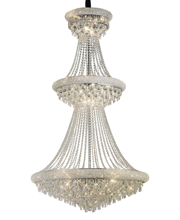 Diyas Alexandra Pendant 3 Tier 29 Light E14 Polished Chrome/Crystal (Pallet Shipment Only), (ITEM REQUIRES CONSTRUCTION/CONNECTION) Item Weight: 63.4kg • IL31454