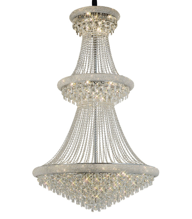 Diyas Alexandra Pendant 3 Tier 37 Light E14 Polished Chrome/Crystal (Pallet Shipment Only), (ITEM REQUIRES CONSTRUCTION/CONNECTION) Item Weight: 81.1kg • IL31455
