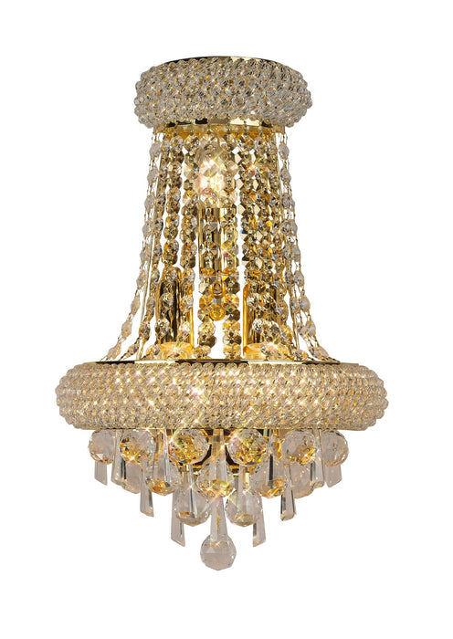 Diyas Alexandra Wall Lamp Tall 3 Light E14 Gold/Crystal • IL32102