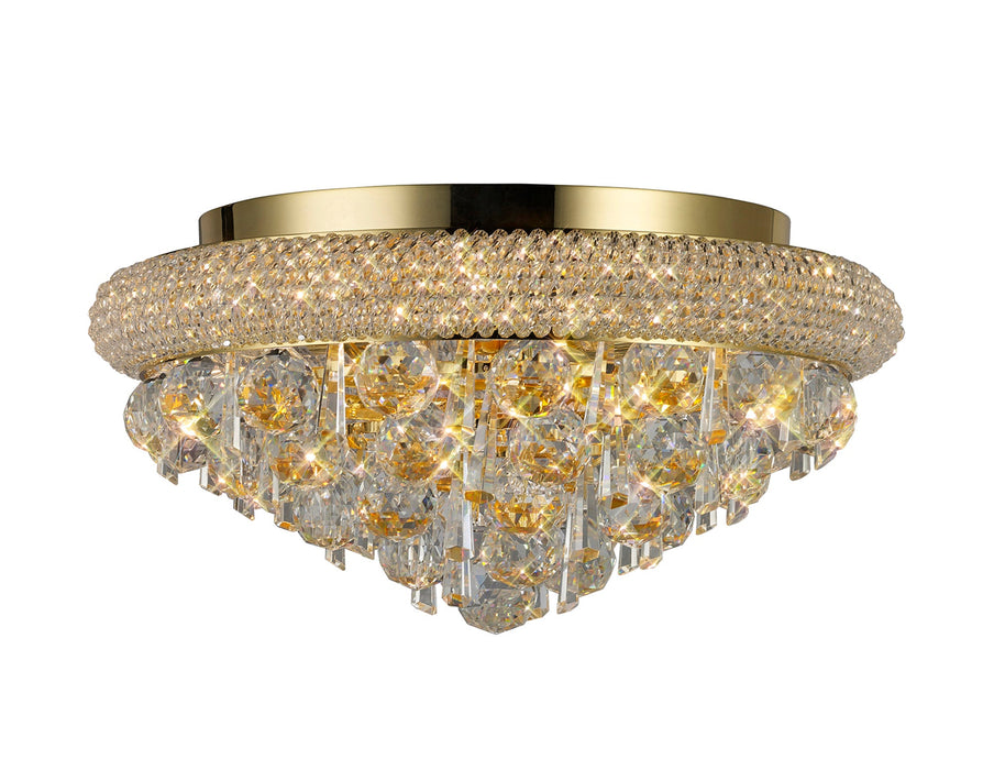 Diyas Alexandra Ceiling 6 Light E14 Gold/Crystal • IL32105