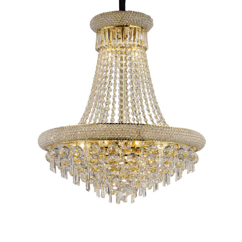 Diyas Alexandra Pendant 13 Light E14 Gold/Crystal Item Weight: 18.2kg • IL32111