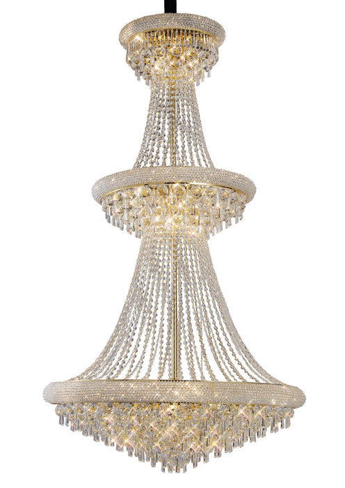 Diyas Alexandra Pendant 3 Tier 29 Light E14 Gold/Crystal (Pallet Shipment Only), (ITEM REQUIRES CONSTRUCTION/CONNECTION) Item Weight: 63.4kg • IL32114