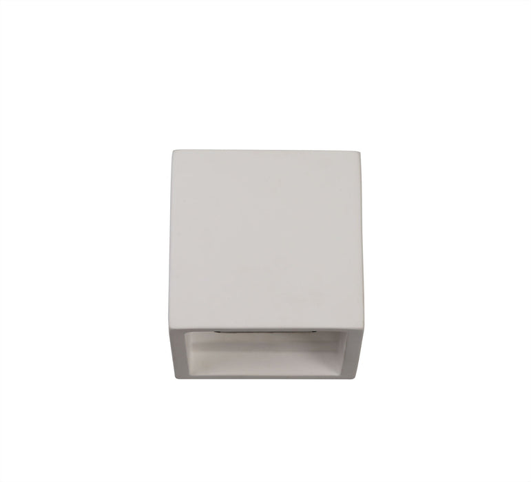 Deco Alina Square Wall Lamp, 1 x G9, White Paintable Gypsum • D0494