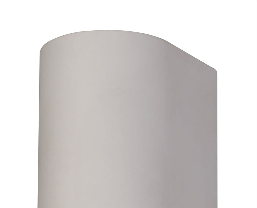 Deco Alina Cylinder Up & Down Wall Lamp, 2 x GU10, White Paintable Gypsum • D0497