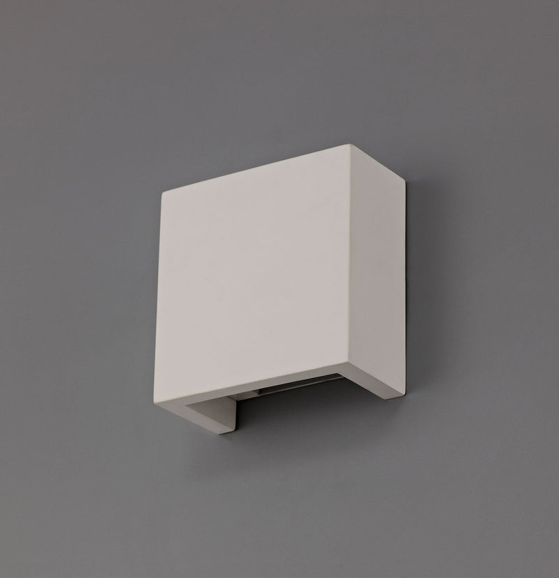Deco Alina Square Wall Lamp, 6.5W LED, 3000K, 592lm, White Paintable Gypsum, 3yrs Warranty • D0498