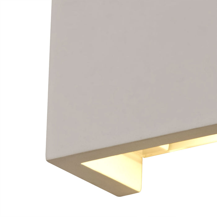 Deco Alina Square Wall Lamp, 6.5W LED, 3000K, 592lm, White Paintable Gypsum, 3yrs Warranty • D0498