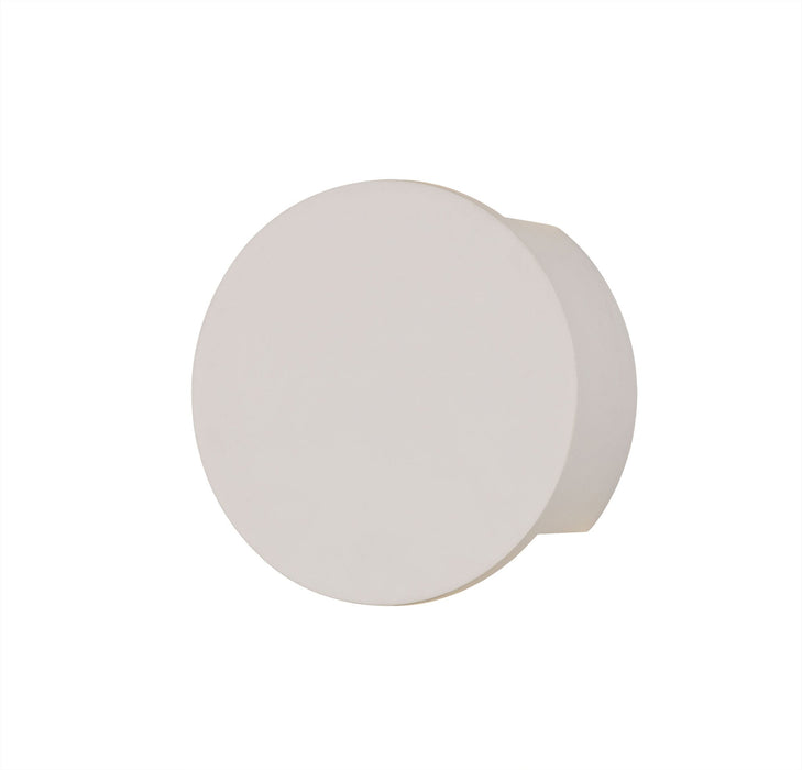 Deco Alina Round Wall Lamp, 6.5W LED, 3000K, 656lm, White Paintable Gypsum, 3yrs Warranty • D0499