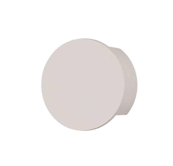 Deco Alina Round Wall Lamp, 6.5W LED, 3000K, 656lm, White Paintable Gypsum, 3yrs Warranty • D0499