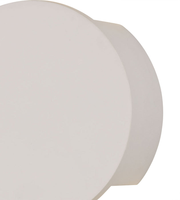 Deco Alina Round Wall Lamp, 6.5W LED, 3000K, 656lm, White Paintable Gypsum, 3yrs Warranty • D0499