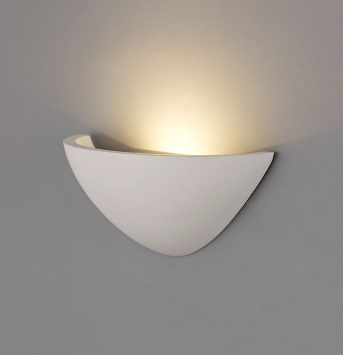 Deco Alina Sphere Wall Lamp, 4.2W LED, 3000K, 356lm, White Paintable Gypsum, 3yrs Warranty • D0500