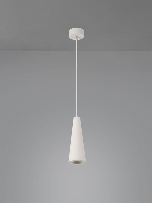 Deco Alina Cone Pendant, 1 x GU10, White Paintable Gypsum • D0503