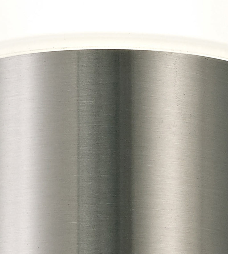 Deco Alpin Up & Downward Lighting Cylinder Wall Lamp, 2x4W LED IP44, Ext/Interior, 4000K, Stainless Steel /Frosted Polycarbonate Diffuser • D0262