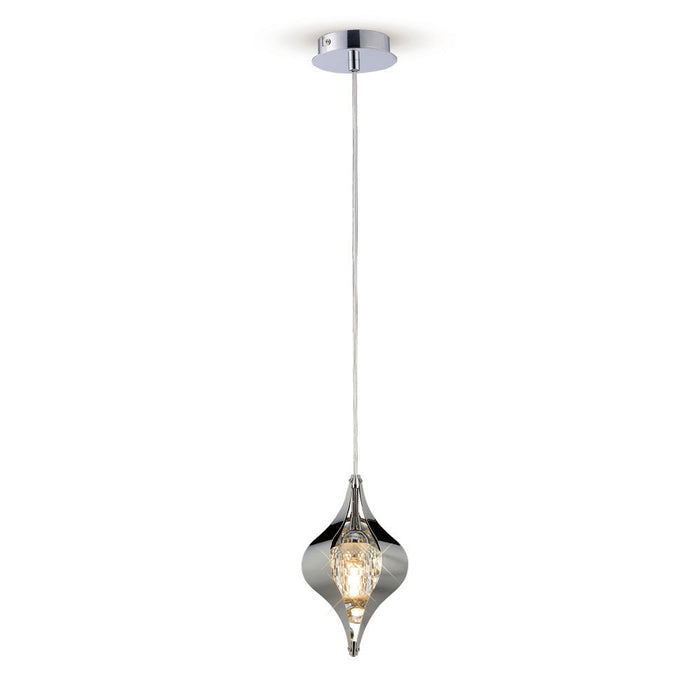 Diyas Amano Pendant 1 Light G9 Polished Chrome/Crystal • IL30582